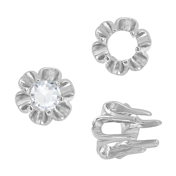 Six Prong Round Scalloped Settings in Sterling Silver (1.30 mm - 5.20 mm)