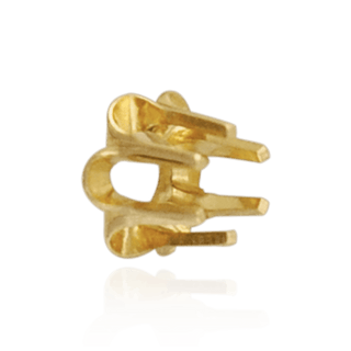 Six Prong Round Scalloped Settings in 14K Gold (1.30 mm - 5.20 mm)