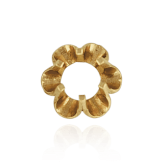 Six Prong Round Scalloped Settings in Sterling Silver (1.30 mm - 5.20 mm)