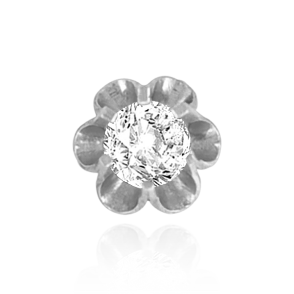 Six Prong Round Scalloped Settings in Sterling Silver (1.30 mm - 5.20 mm)