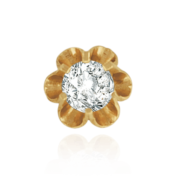 Six Prong Round Scalloped Settings in 14K Gold (1.30 mm - 5.20 mm)
