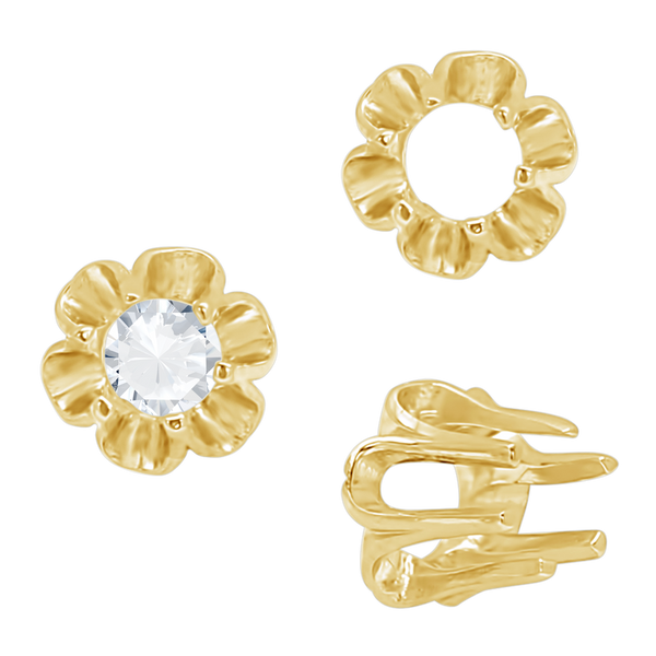 Six Prong Round Scalloped Settings in 14K Gold (1.30 mm - 5.20 mm)