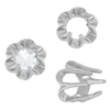 Six Prong Round Scalloped Settings in Sterling Silver (1.30 mm - 5.20 mm)