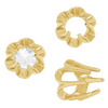Six Prong Round Scalloped Settings in 14K Gold (1.30 mm - 5.20 mm)