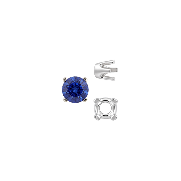 Four Prong Round Standard Settings in 14K Gold (2.50 mm - 8.00 mm)