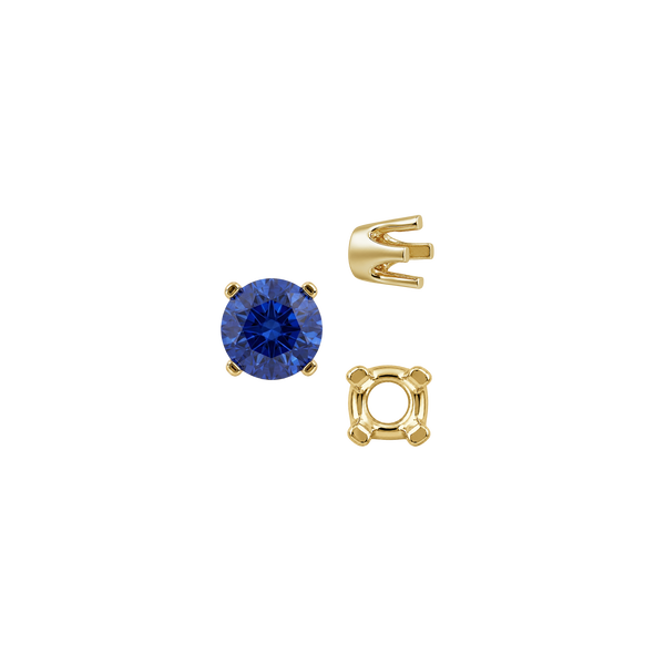 Four Prong Round Standard Settings in 14K Gold (2.50 mm - 8.00 mm)