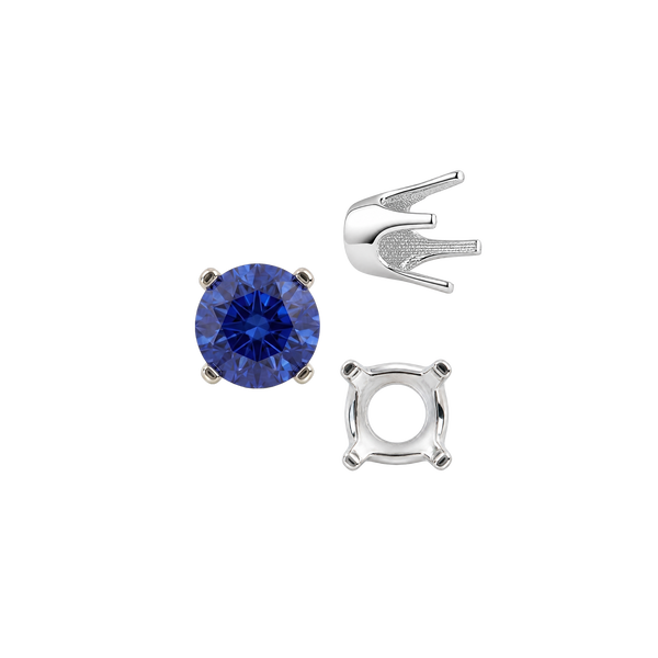 Four Prong Round Standard Settings in 14K Gold (2.50 mm - 8.00 mm)