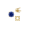 Four Prong Round Standard Settings in 14K Gold (2.50 mm - 8.00 mm)