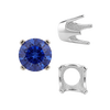 Four Prong Round Standard Settings in Sterling Silver (2.25 mm - 8.00 mm)