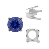 Four Prong Round Standard Settings in Sterling Silver (2.25 mm - 8.00 mm)
