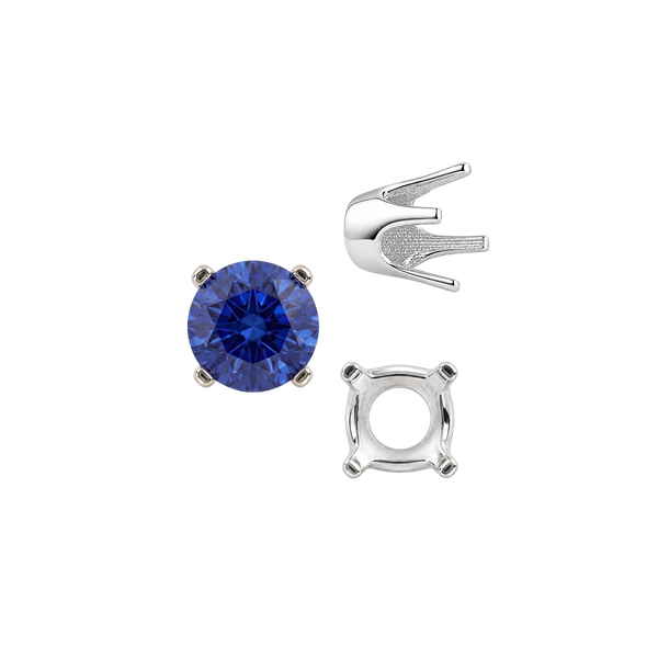Four Prong Round Standard Settings in 14K Gold (2.50 mm - 8.00 mm)