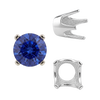 Four Prong Round Standard Settings in Sterling Silver (2.25 mm - 8.00 mm)