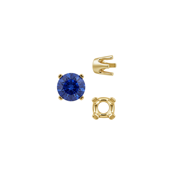 Four Prong Round Standard Settings in 14K Gold (2.50 mm - 8.00 mm)