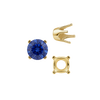 Four Prong Round Standard Settings in 14K Gold (2.50 mm - 8.00 mm)
