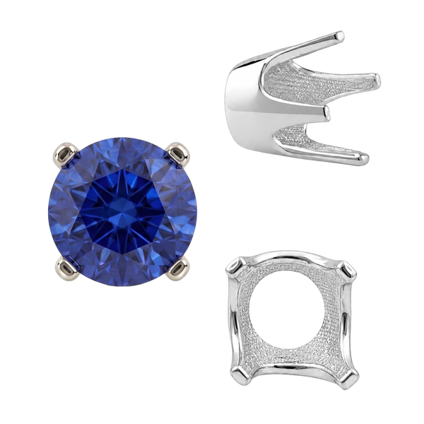Four Prong Round Standard Settings in Sterling Silver (2.25 mm - 8.00 mm)