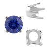 Four Prong Round Standard Settings in Sterling Silver (2.25 mm - 8.00 mm)