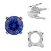 Four Prong Round Standard Settings in Sterling Silver (2.25 mm - 8.00 mm)