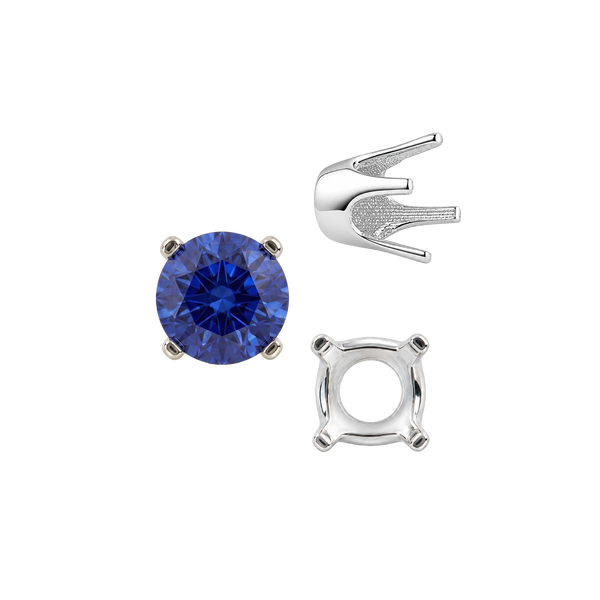 Four Prong Round Standard Settings in 14K Gold (2.50 mm - 8.00 mm)