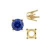 Four Prong Round Standard Settings in 14K Gold (2.50 mm - 8.00 mm)