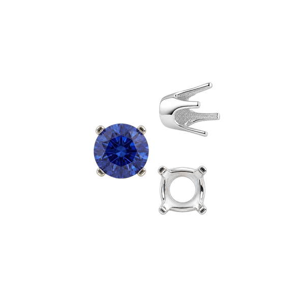 Four Prong Round Standard Settings in 14K Gold (2.50 mm - 8.00 mm)