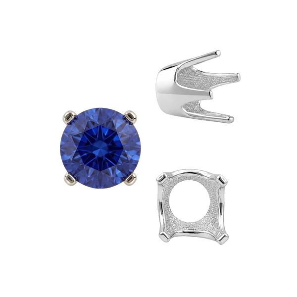 Four Prong Round Standard Settings in 14K Gold (2.50 mm - 8.00 mm)