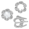 Six Prong Round Scalloped Settings in Sterling Silver (1.30 mm - 5.20 mm)