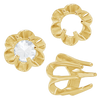 Six Prong Round Scalloped Settings in 14K Gold (1.30 mm - 5.20 mm)