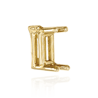 Straight Baguette Wire Basket Settings in 14K Gold (2.25 x 1.75 mm - 5.00 x 3.75 mm)