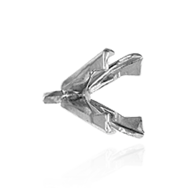 V-End Square Solitaire Settings With Peg in 14K Gold (3.00 mm - 6.50 mm)