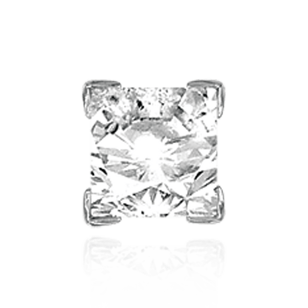 V-End Square Solitaire Settings With Peg in 14K Gold (3.00 mm - 6.50 mm)