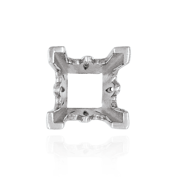 V-End Square Filigree Settings in 14K Gold (4.00 mm - 8.50 mm)