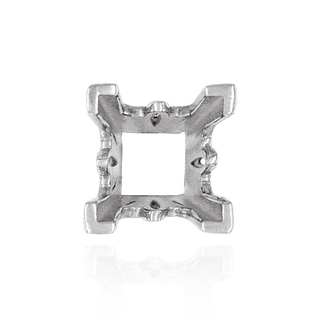 V-End Square Filigree Settings in 14K Gold (4.00 mm - 8.50 mm)