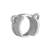 Round Half Bezel Pendants with Rings in Sterling Silver (3.60 mm - 7.00 mm)
