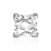 V-End Square Solitaire Settings With Peg in Platinum (4.50 mm - 12.00 mm)