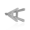 V-End Square Solitaire Basket Settings With Peg in Sterling Silver (3.50 mm - 9.00 mm)