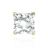 V-End Square Solitaire Basket Settings With Peg in 14K Gold (3.50 mm - 9.00 mm)