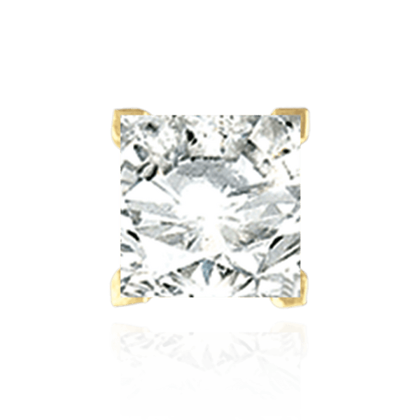 V-End Square Solitaire Basket Settings With Peg in 14K Gold (3.50 mm - 9.00 mm)