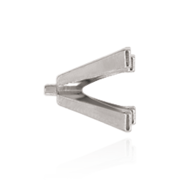 V-End Square High Solitaire Settings With Peg in 14K Gold (2.50 mm - 8.00 mm)