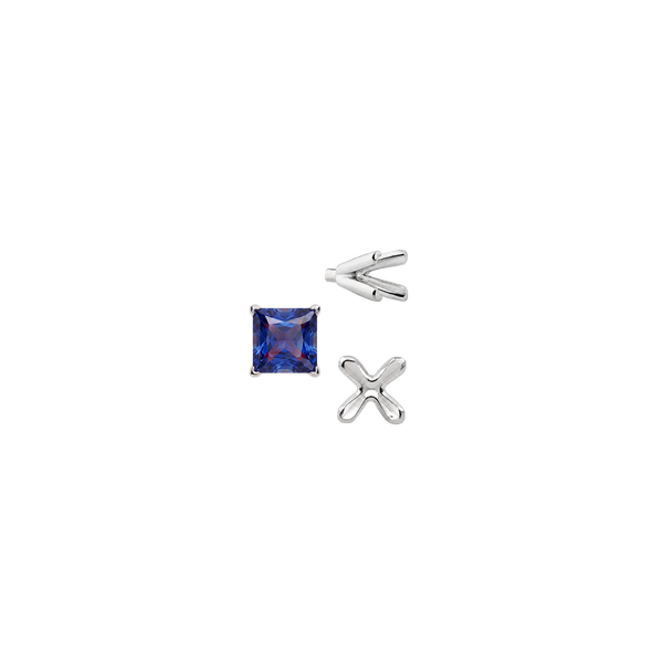 V-End Square Solitaire Settings With Peg in 14K Gold (2.50 mm - 9.00 mm)