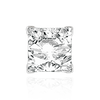 V-End Square Solitaire Settings With Peg in Platinum (3.50 mm - 9.00 mm)