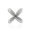 V-End Square Solitaire Settings With Peg in Platinum (3.50 mm - 9.00 mm)