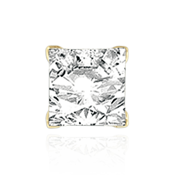 V-End Square Solitaire Settings With Peg in 18K Gold (2.50 mm - 9.00 mm)