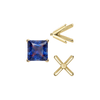 V-End Square Solitaire Settings With Peg in 18K Gold (2.50 mm - 9.00 mm)