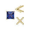 V-End Square Solitaire Settings With Peg in 14K Gold (2.50 mm - 9.00 mm)