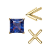 V-End Square Solitaire Settings With Peg in 18K Gold (2.50 mm - 9.00 mm)