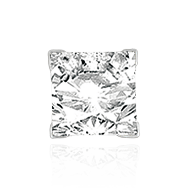 V-End Square Solitaire Settings With Peg in 14K Gold (3.00 mm - 10.00 mm)