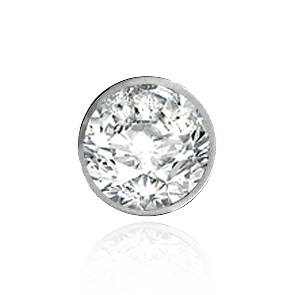 Round Tapered Tube Bezels in Platinum (1.75 mm - 8.00 mm)