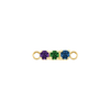 Multi Gemstone Bar Charm in 14K Gold (0-6 stones)