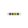 Multi Gemstone Bar Charm in 14K Gold (0-6 stones)