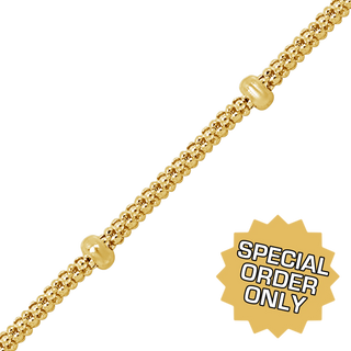 Special Order Only: Bulk / Spooled Stud (Satellite) Birdcage Chain in 14K Gold